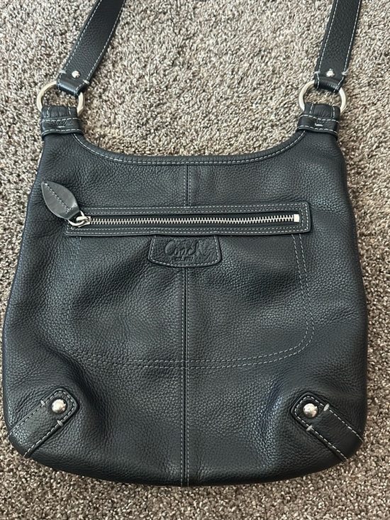Coach Handbags - Coach Penelope Hippie Black Pebbled Leather Crossbody Bag Minimalist
